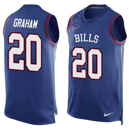 Men's Limited Corey Graham Nike Jersey Royal Blue - #20 Player Name & Number Tank Top NFL Buffalo Bills